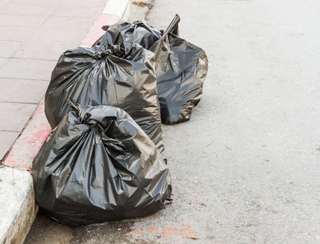 Commercial waste being sorted for recycling